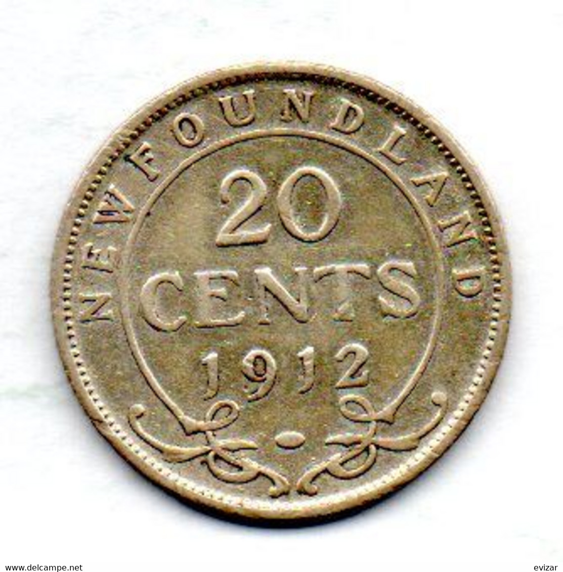 CANADA - NEW FOUNDLAND, 20 Cents, Silver, Year 1912, KM #15 - Canada