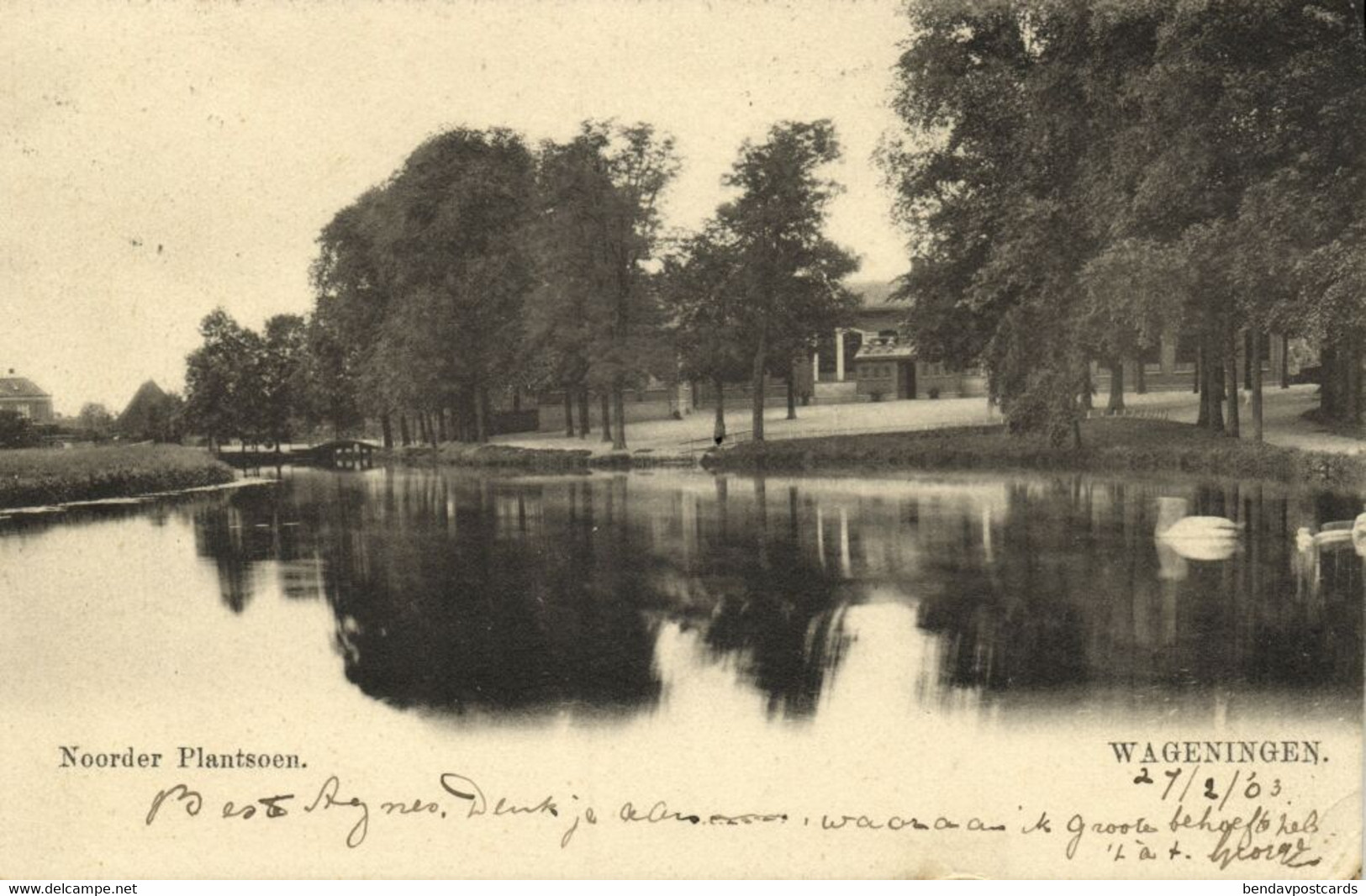 Nederland, WAGENINGEN, Noorder Plantsoen (1903) Ansichtkaart - Wageningen