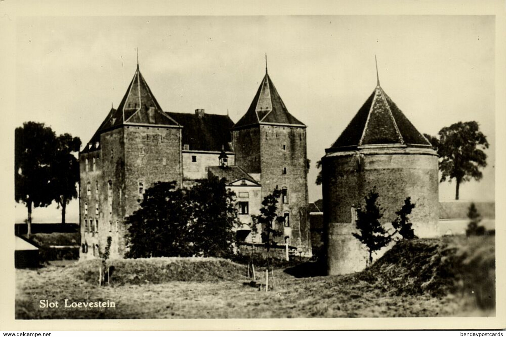 Nederland, ZALTBOMMEL, Slot Loevestein (1950s) Ansichtkaart - Zaltbommel