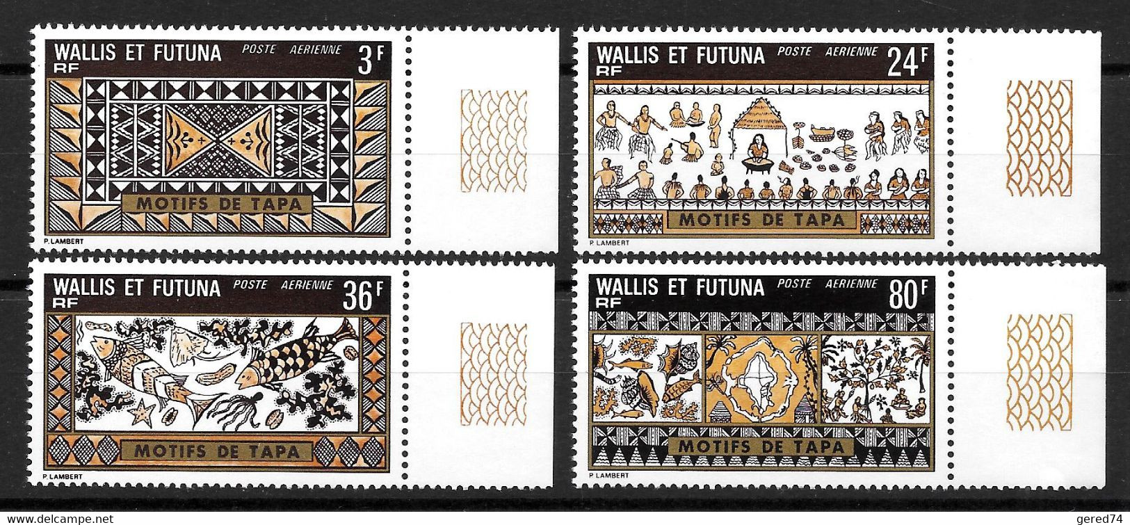 Wallis & Futuna : Poste Aérienne "TAPA" Série N° 58 à 61 ** (cote 19,70 €) - Ungebraucht