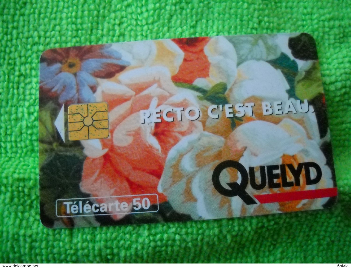 7133 Télécarte Collection QUELYD Colle  Verso C'est PRO  Fleurs Pinceau  50u  ( Recto Verso)  Carte Téléphonique - Pubblicitari