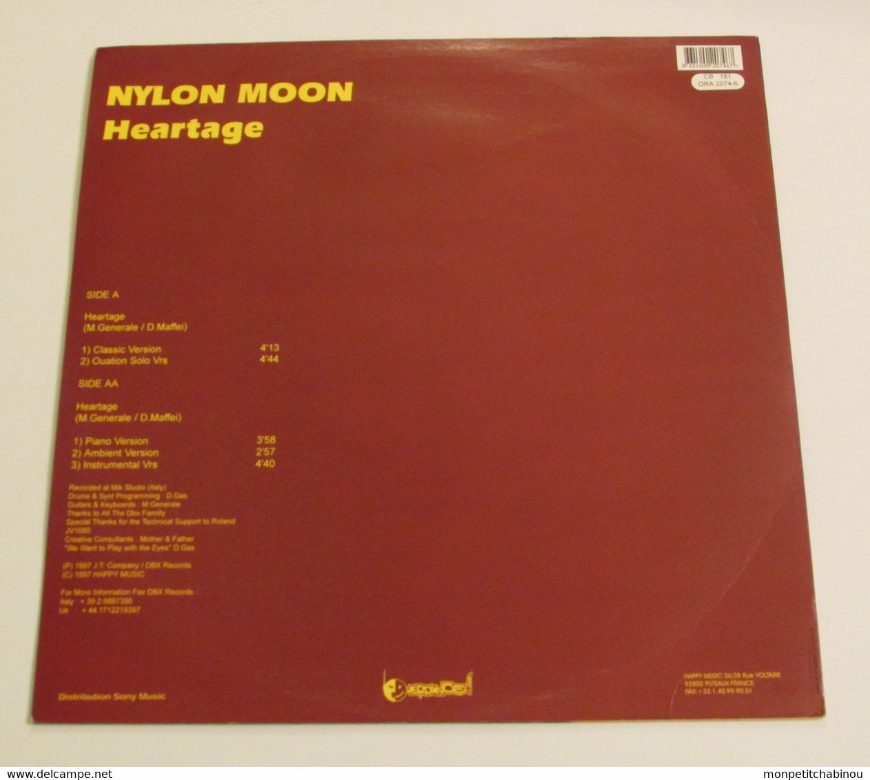 Maxi 33T NYLON MOON : Heartage - Dance, Techno & House