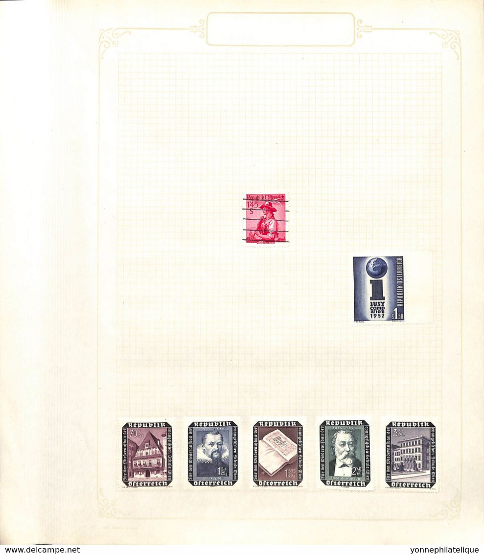 AUTRICHE - Collection timbres neufs et oblitérés dont série765/768 -voir tous les scans- cote importante