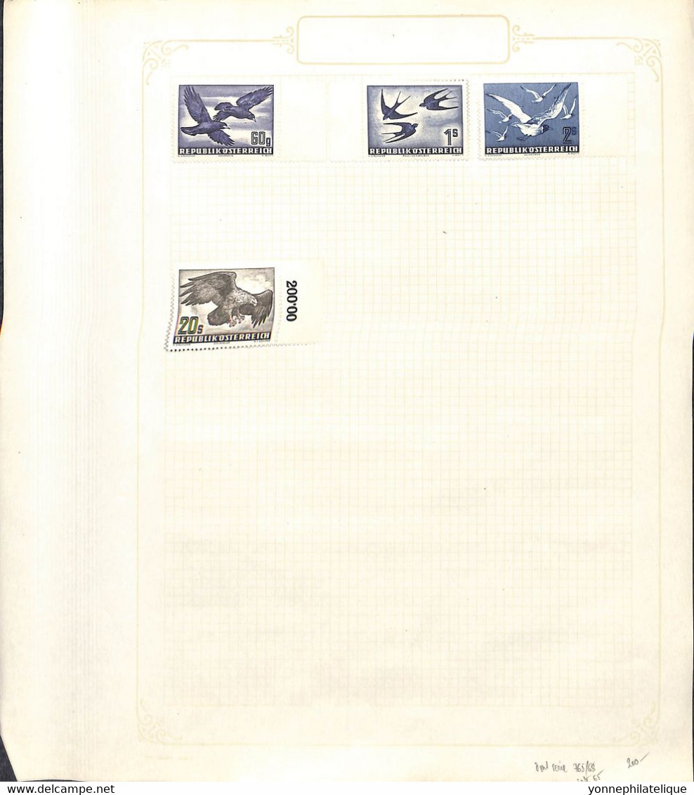 AUTRICHE - Collection timbres neufs et oblitérés dont série765/768 -voir tous les scans- cote importante