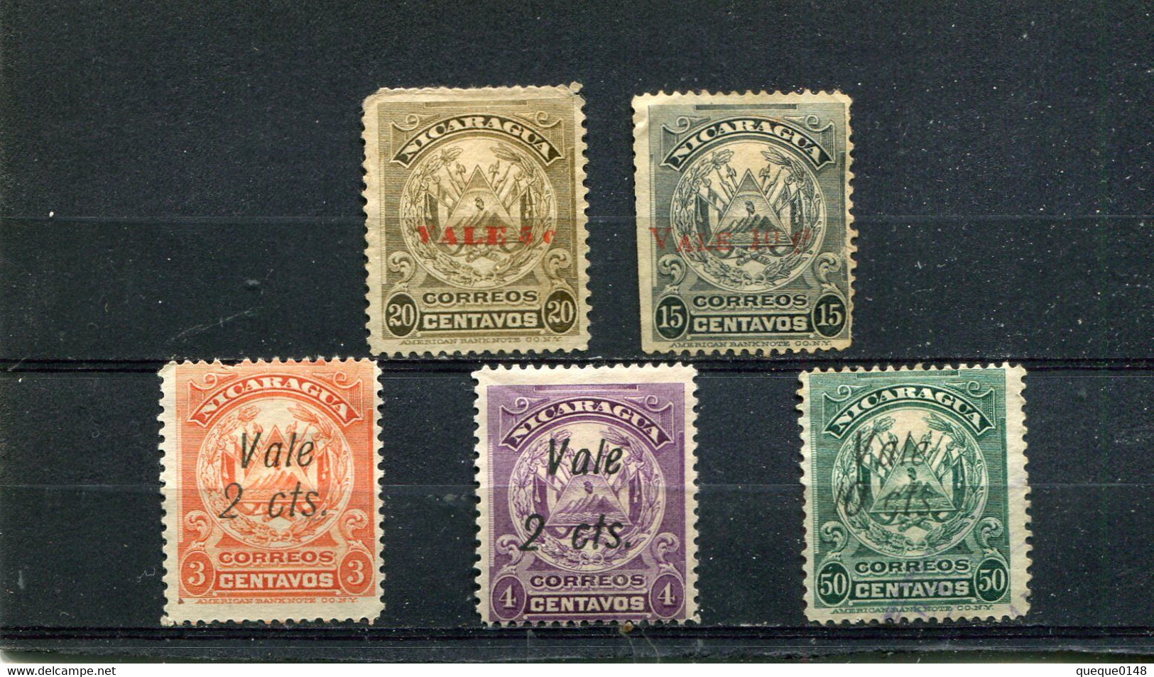 Nicaragua 1910 Yt 265-268 271 * - Nicaragua