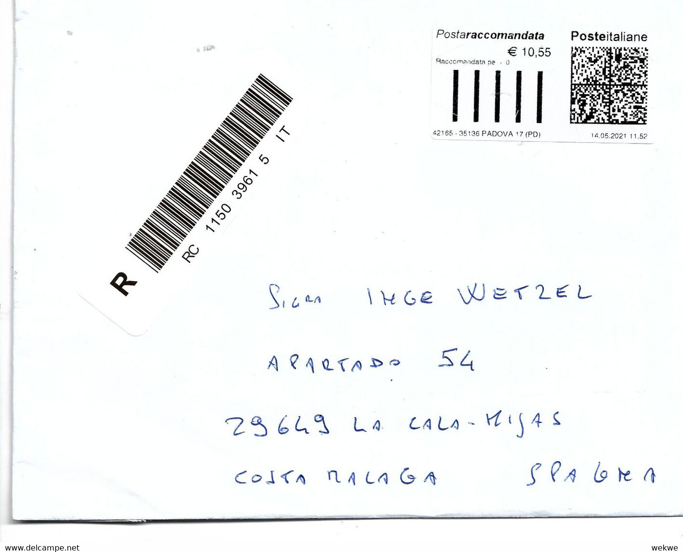 ITALIEN  Xxl008 / Lions Internat. Rückseitig Aufgebracht 2021 - 2011-20: Storia Postale