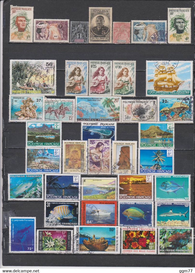 66 TIMBRES OCEANIE & POLYNESIE OBLITERES & NEUFS**&* + SANS GOMME DE 1892 à 2008        Cote : 99,30 € - Gebraucht