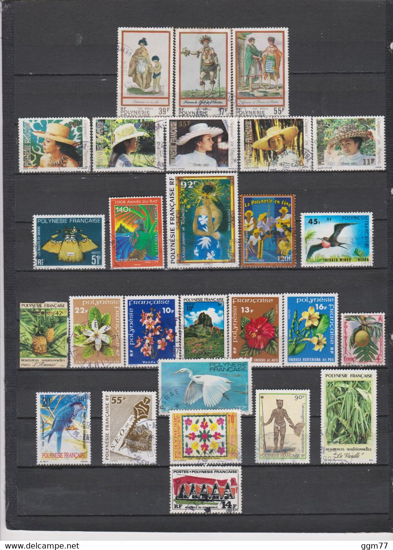 66 TIMBRES OCEANIE & POLYNESIE OBLITERES & NEUFS**&* + SANS GOMME DE 1892 à 2008        Cote : 99,30 € - Used Stamps