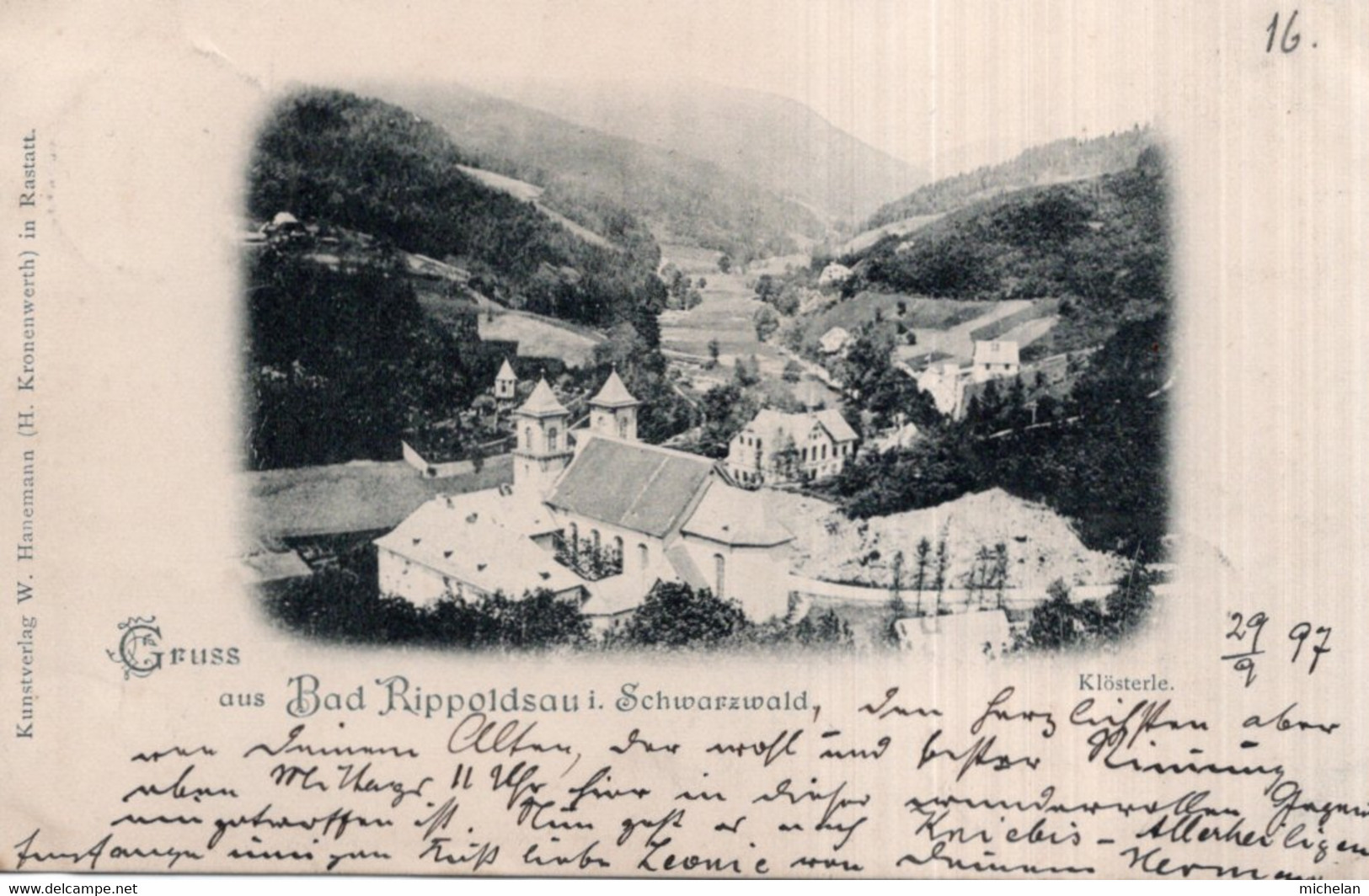 CPA    ALLEMAGNE---GRUSS AUS BAD RIPPPOLDSAU. SCHWARZWALD---1897 - Bad Rippoldsau - Schapbach