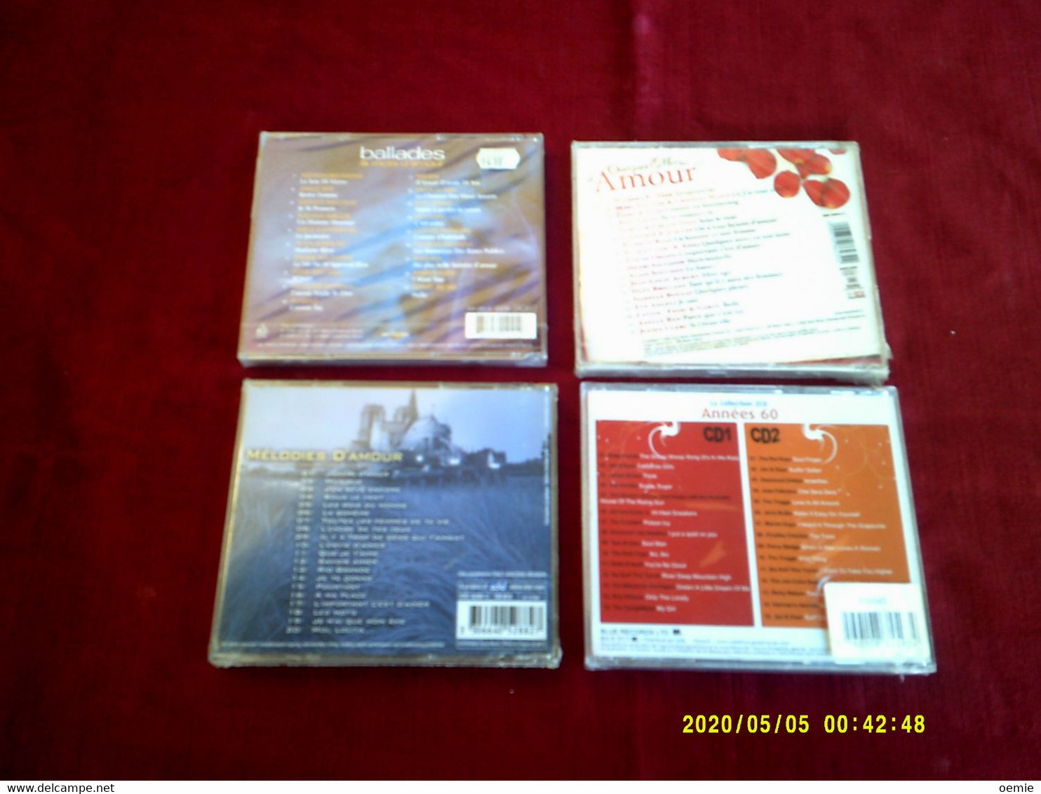 LOT DE 4 CD NEUF DE COMPILATION + DE 80 TITRES  / BALLADES  & MOTS D'AMOUR + QUELQUE MOTS D'AMOUR + ANNEES 60 2 CD + MEL - Colecciones Completas