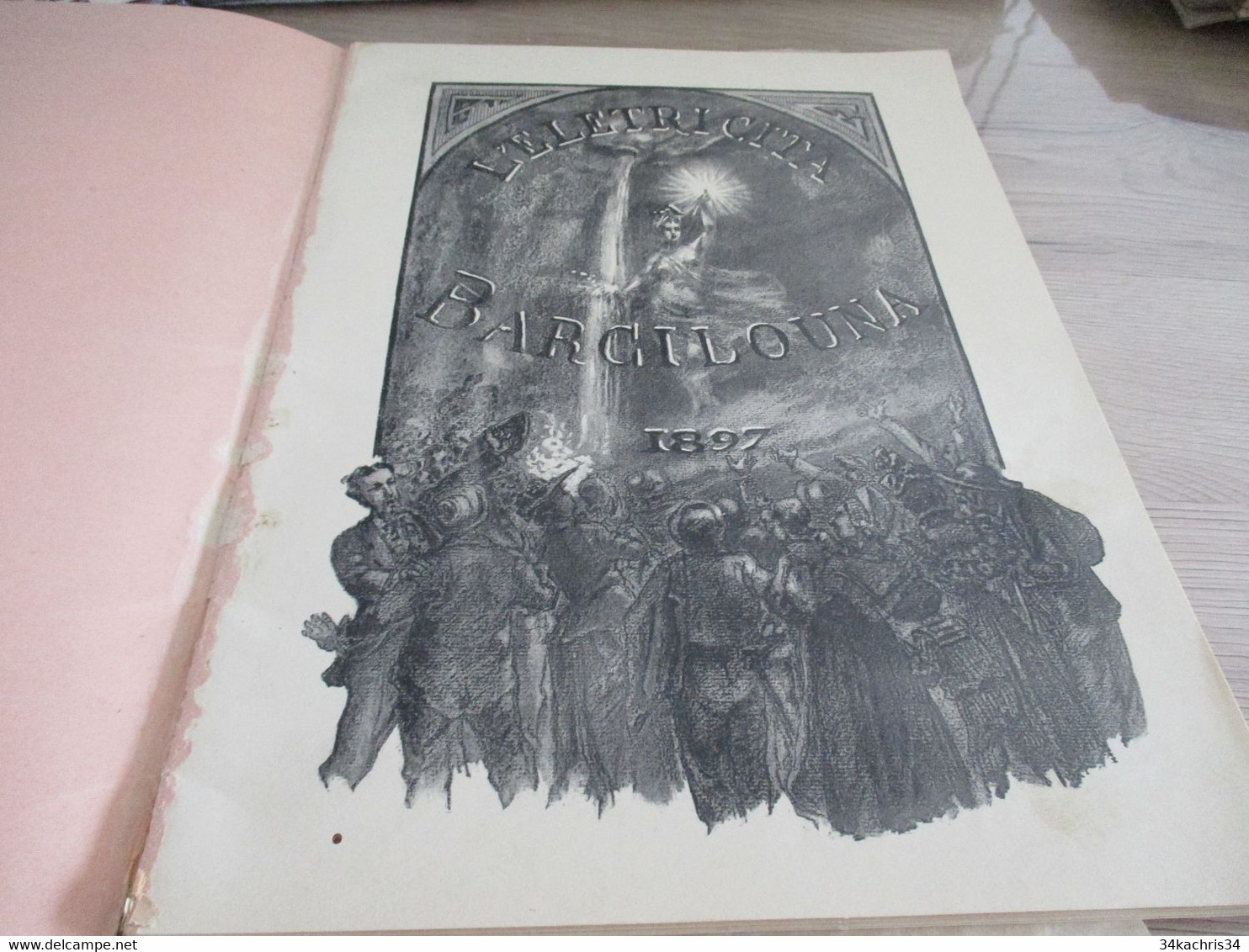 Occitan Provençal L'electricita Barcilouna 1897 Barcelonnette L'électricité Texte Illustration Chanson Rarissime Ubaya - Autres & Non Classés