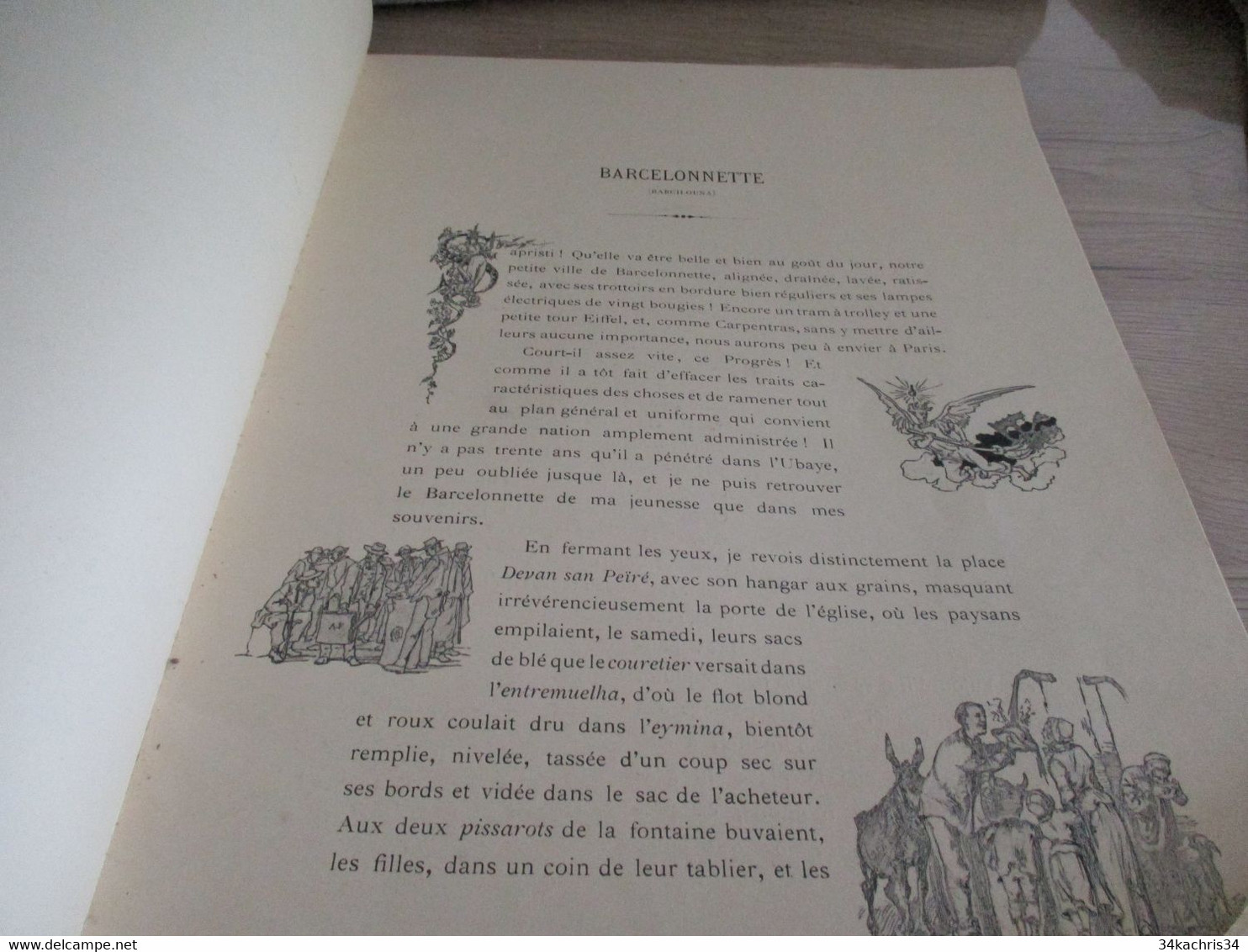 Occitan Provençal L'electricita Barcilouna 1897 Barcelonnette L'électricité Texte Illustration Chanson Rarissime Ubaya - Autres & Non Classés