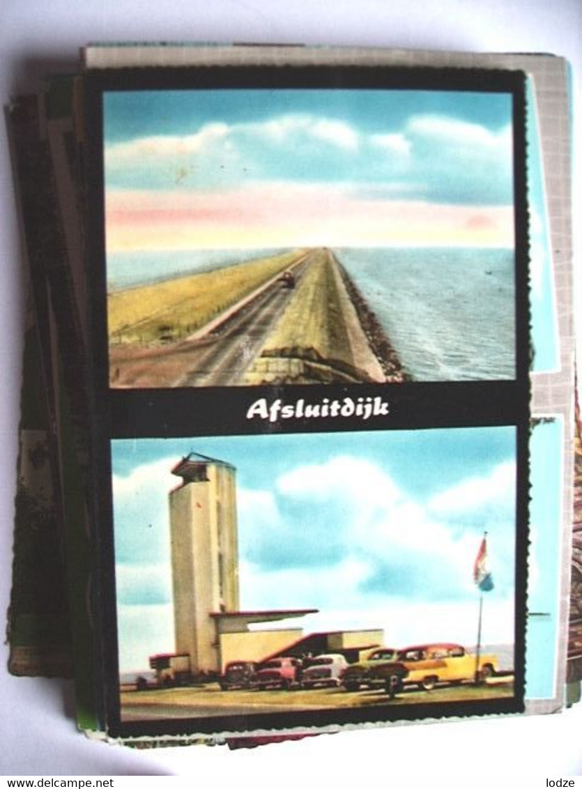 Nederland Holland Pays Bas Afsluitdijk Met Erg Oude Auto's En Monument - Den Oever (& Afsluitdijk)