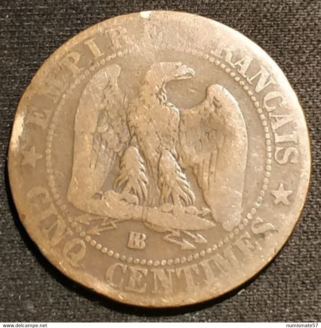 FRANCE - 5 CENTIMES 1862 BB - Napoléon III - Tête Laurée - Gad 155 - KM 797.2 - Other & Unclassified