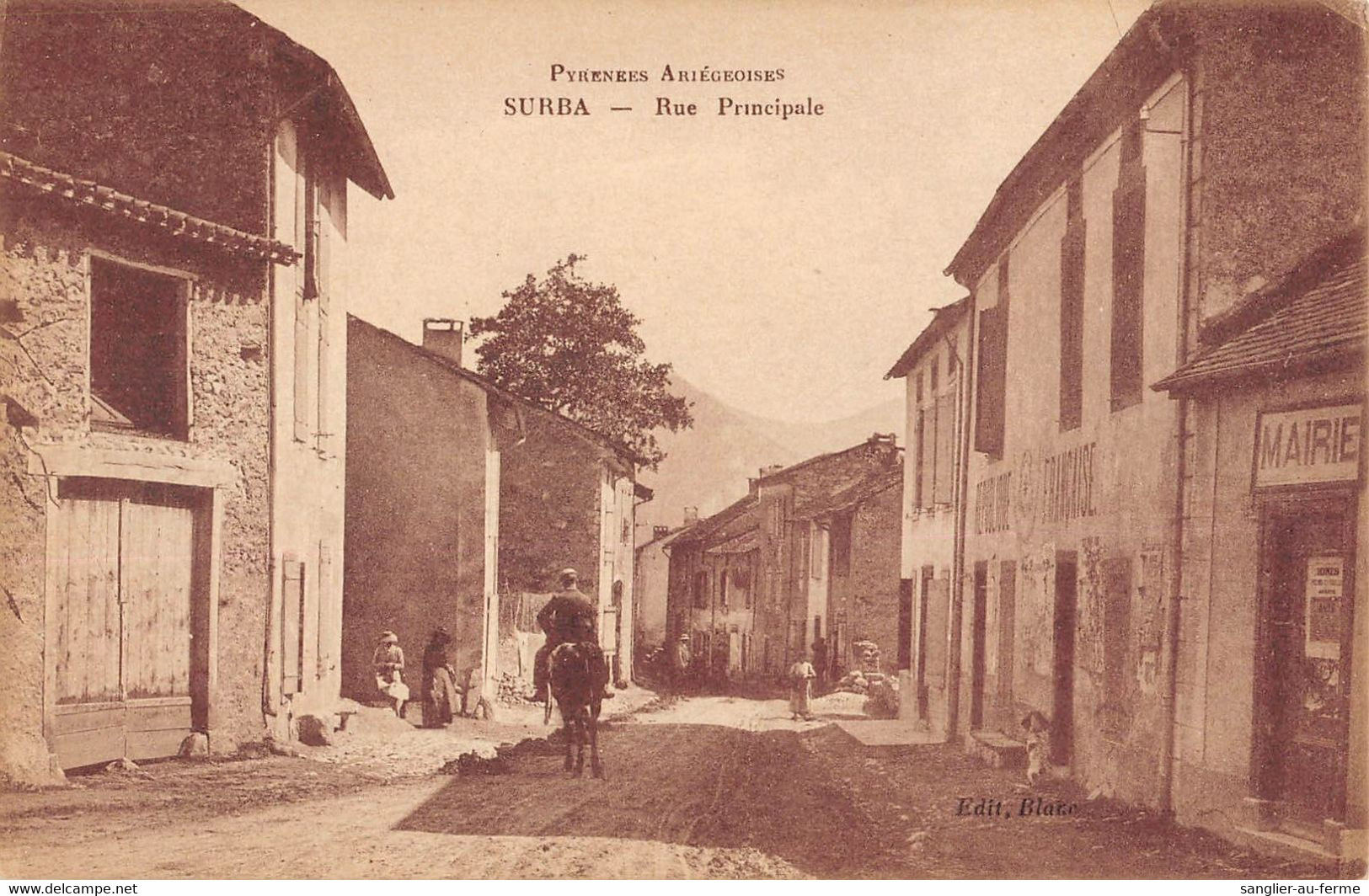 CPA 09 SURBA RUE PRINCIPALE (cpa Rare - Autres & Non Classés