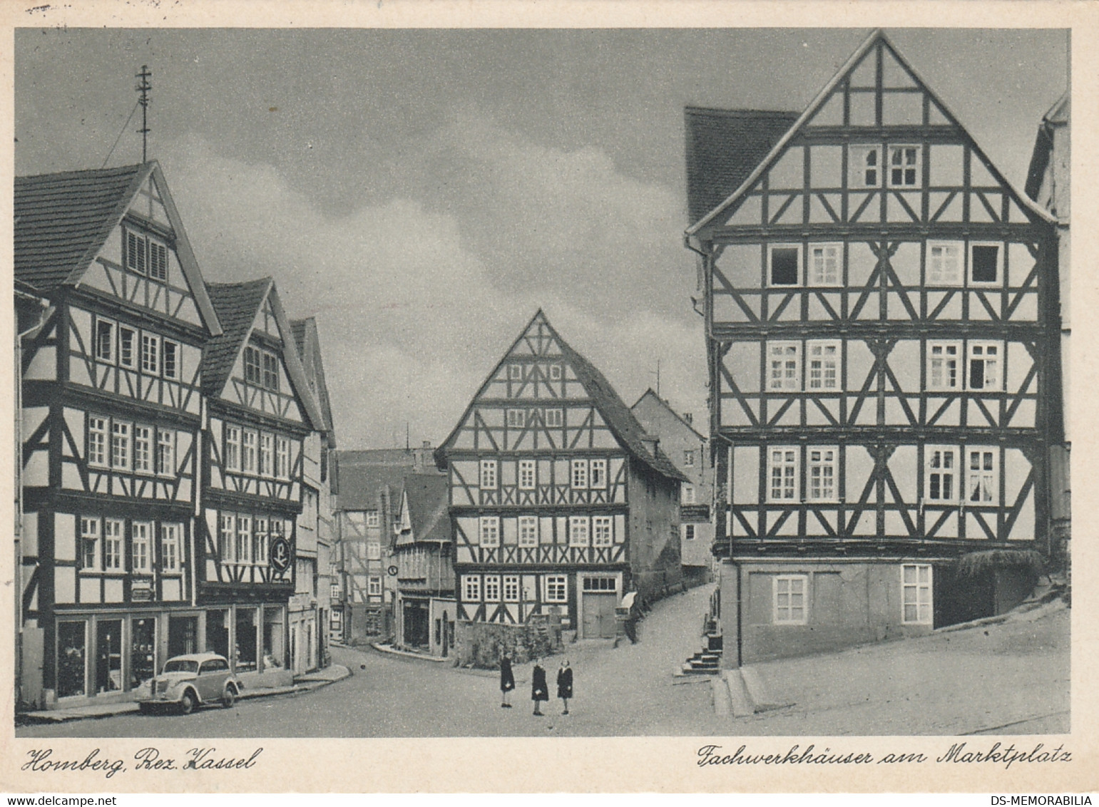 Homberg - Fachwerkhauser Am Marktplatz 1951 - Homberg