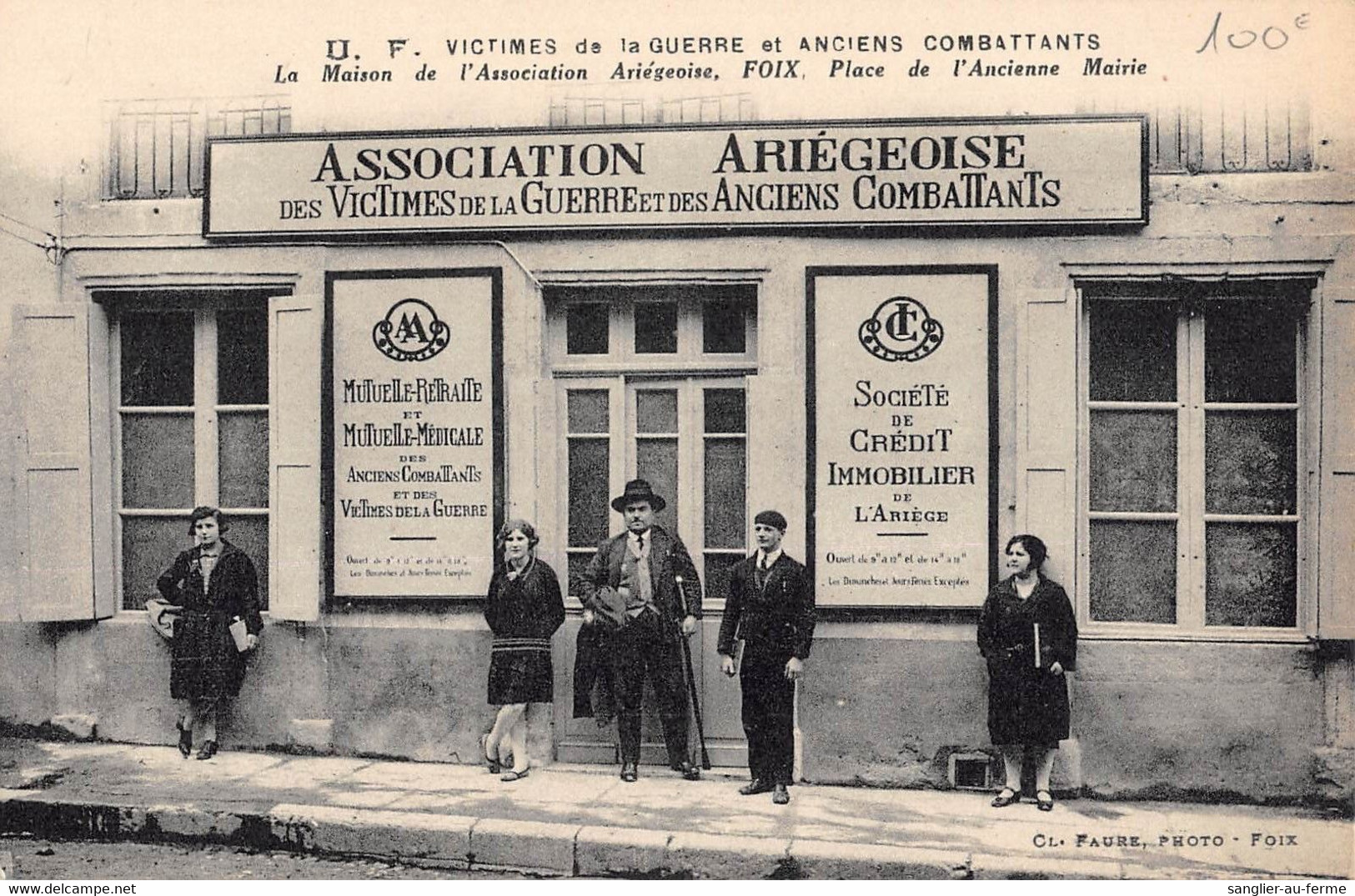 CPA 09 FOIX ASSOCIATION ARIEGEOISE DES VICTIMES DE LA GUERRE ANCIENS COMBATTANTS (cpa Rare - Foix