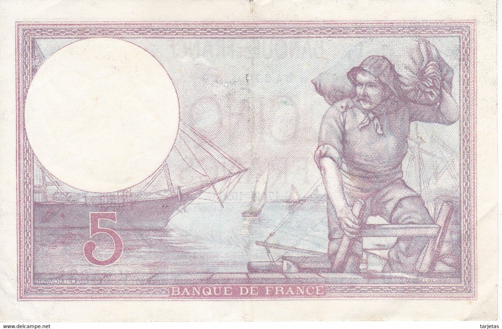 BILLETE DE FRANCIA DE 5 FRANCS DEL 17-11-1926 VIOLET EN CALIDAD EBC (XF) (BANKNOTE) - 5 F 1917-1940 ''Violet''