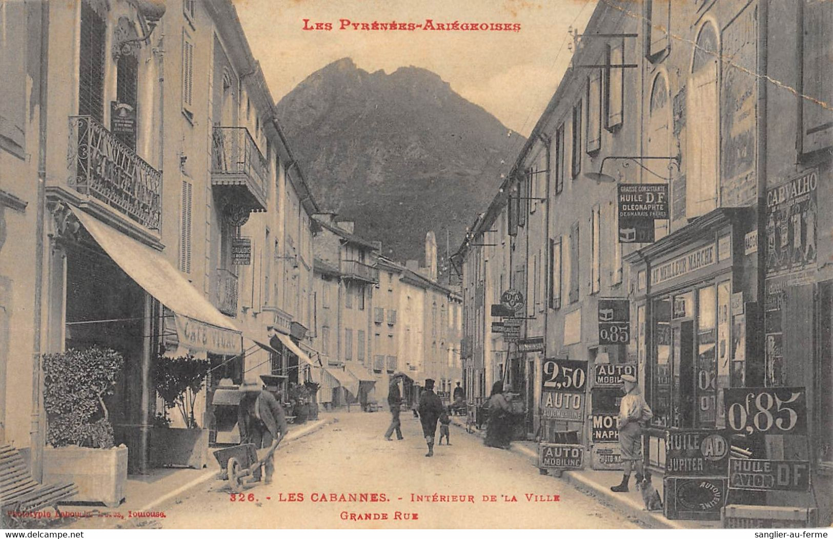 CPA 09 LES CABANNES INTERIEUR DE LA VILLE GRANDE RUE - Foix