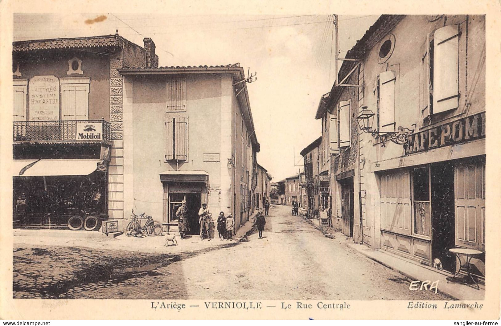 CPA 09 VERNIOLLE LA RUE CENTRALE - Altri & Non Classificati