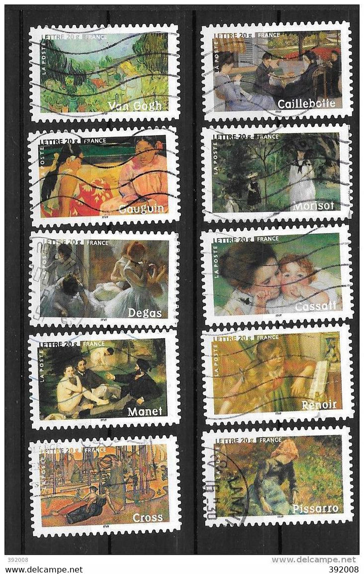 2006 - 5 - 74 à 83 - Peinture, Les Impressionnistes - Used Stamps