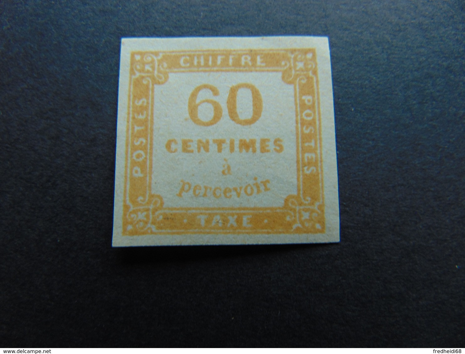 Rare Très Beau Timbre Taxe N°. 8(*) Marges Parfaites Mais Sans Gomme - 1859-1959 Mint/hinged