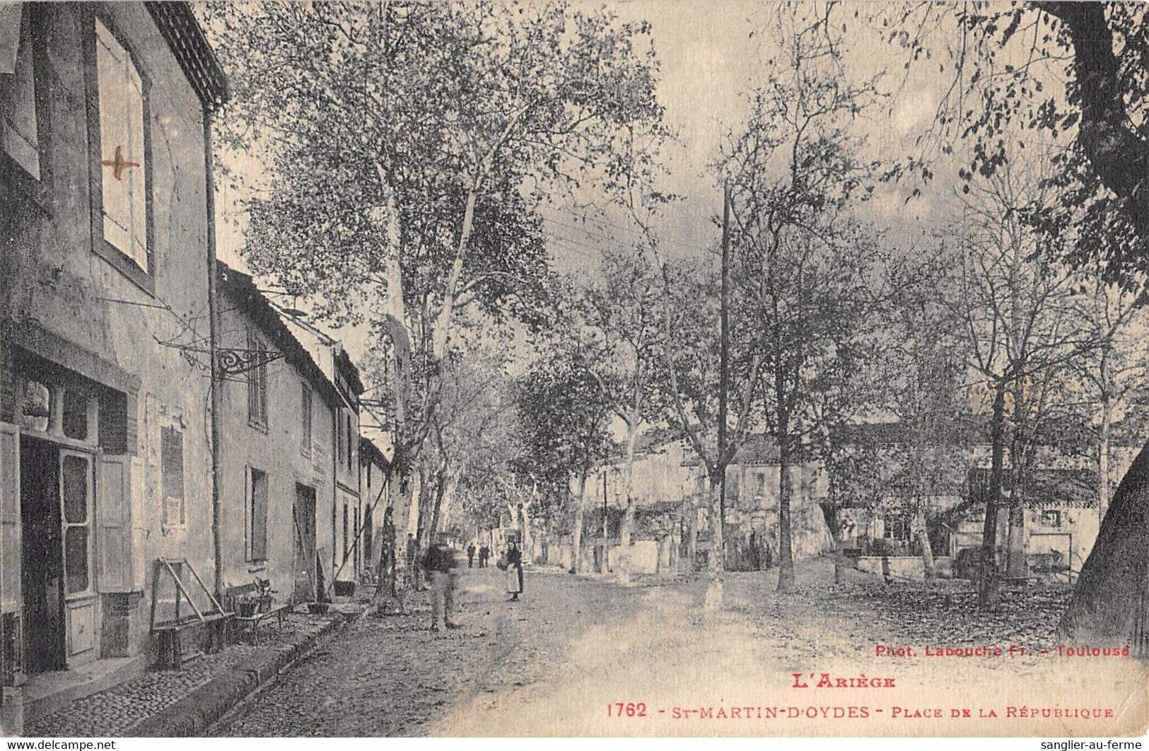 CPA 09 SAINT MARTIN D'OYDES PLACE REPUBLIQUE - Sonstige & Ohne Zuordnung