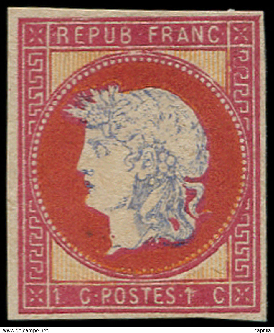 ESS FRANCE - Poste - Projet Gaiffe, Cadre Rose, Effigie Grise: 1c. - 1871-1875 Cérès
