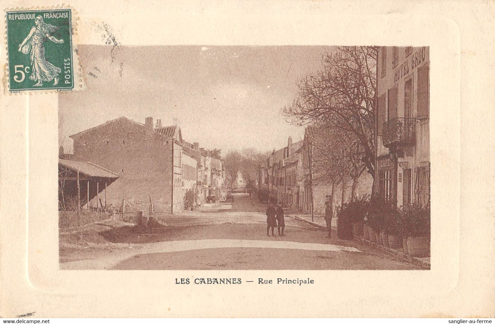 CPA 09 LES CABANNES RUE PRINCIPALE - Other & Unclassified