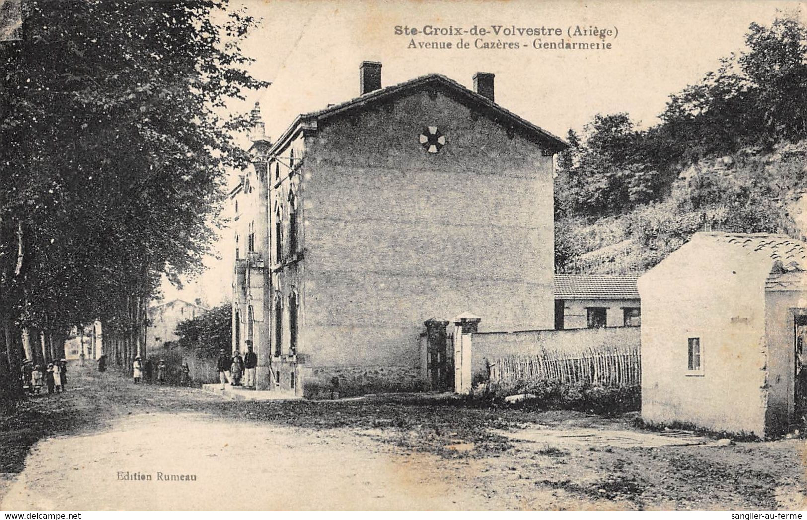 CPA 09 SAINTE CROIX DE VOLVESTRE AVENUE DE CAZERES GENDARMERIE - Other & Unclassified