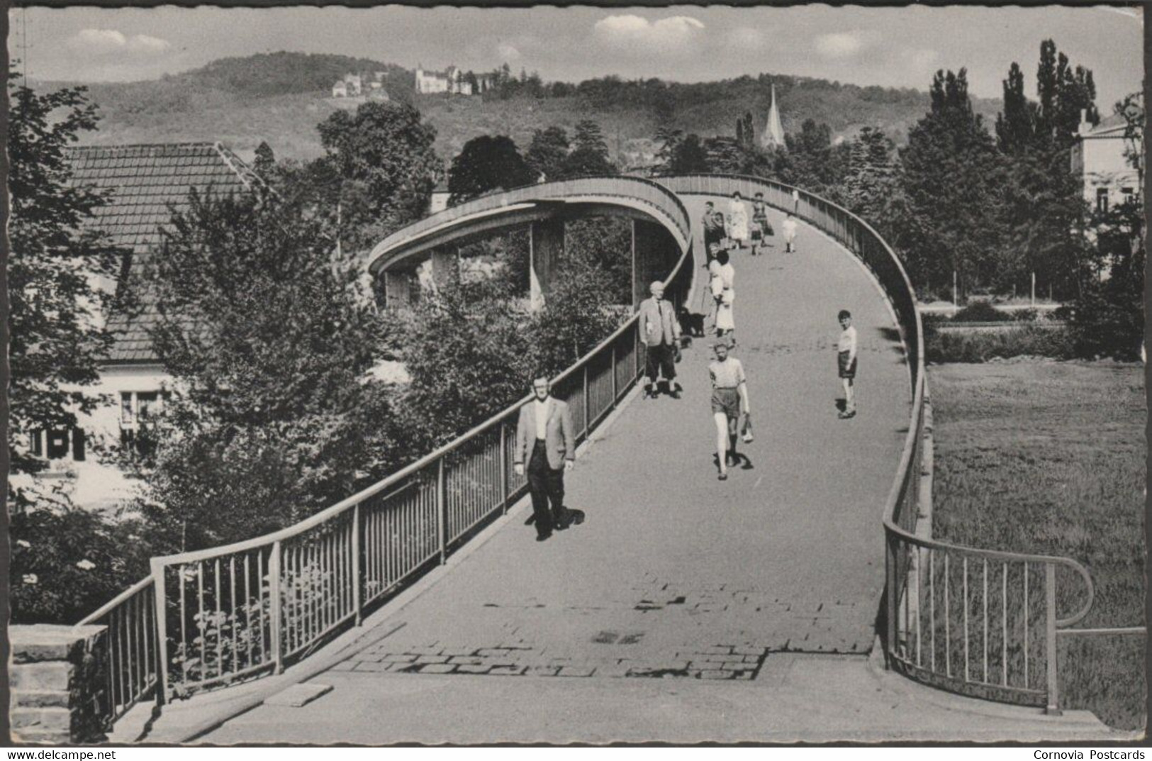 Brücke Zur Insel Grafenwerth, Bad Honnef, C.1950s - Richard Lutz AK - Bad Honnef