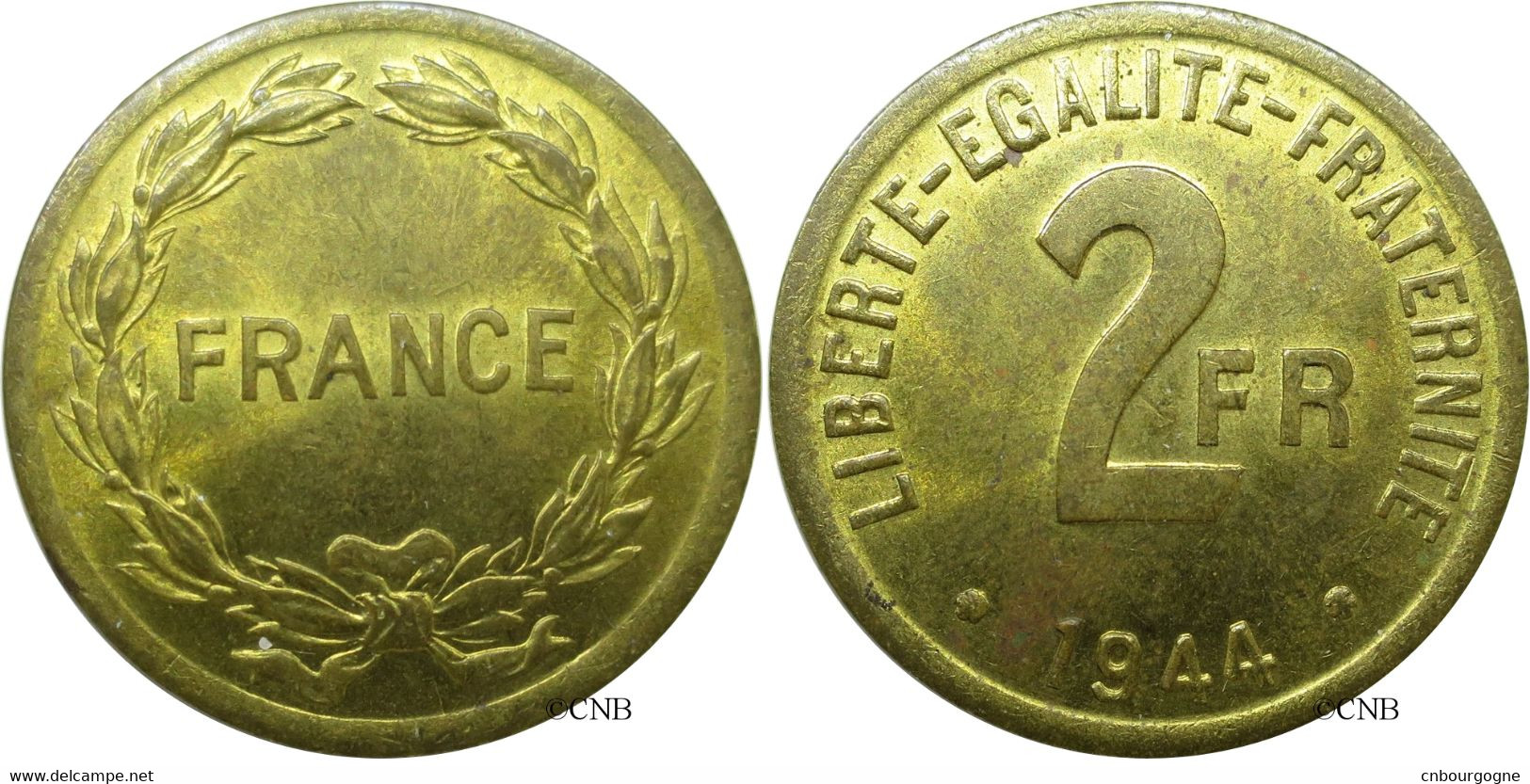 France - France Libre - 2 Francs France / Philadelphie 1944 - SUP/AU58 - Fra2146 - 2 Francs
