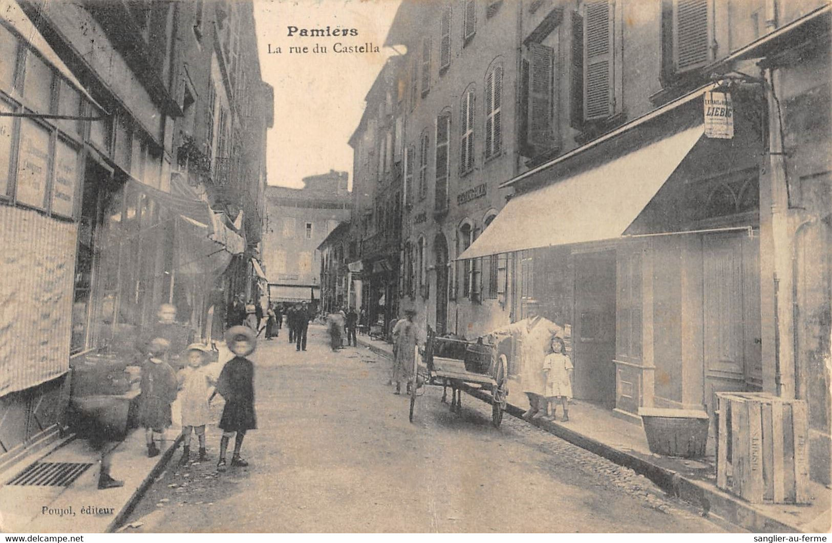 CPA 09 PAMIERS RUE DU CASTELLA - Pamiers