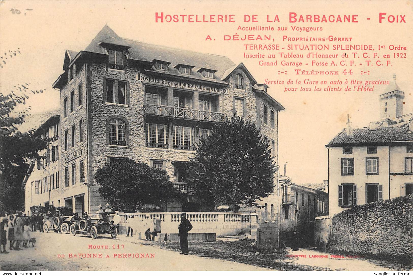 CPA 09 FOIX HOSTELLERIE DE LA BARBACANE A.DEJEAN - Foix