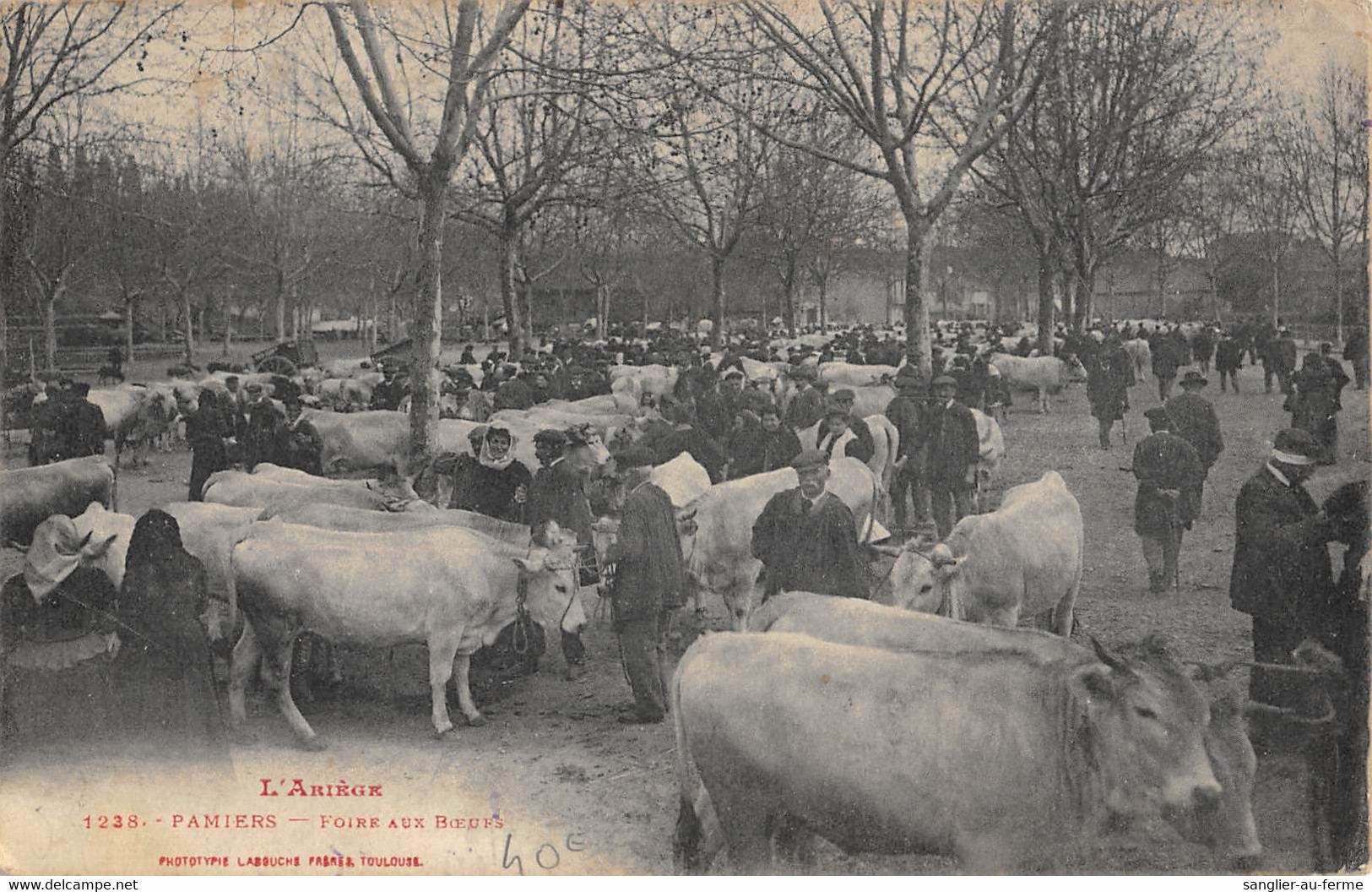 CPA 09 PAMIERS FOIRE AUX BOEUFS - Pamiers