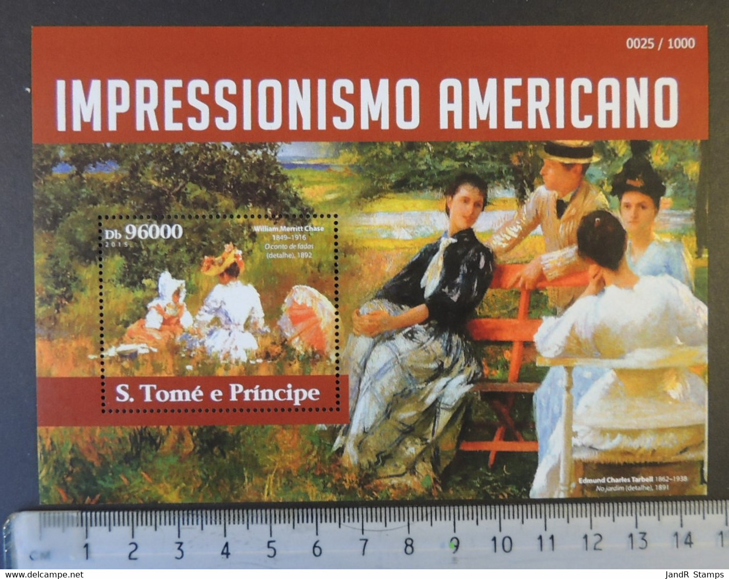 St Thomas 2015 American Impressionists Art William Chase Women S/sheet Mnh - Ganze Bögen