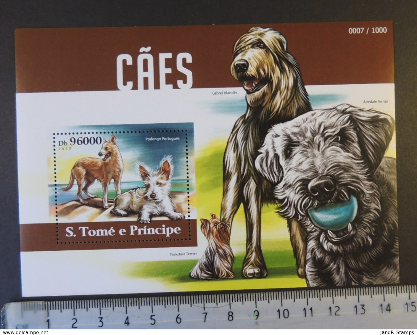 St Thomas 2015 Dogs Animals Airedale Yorkshire Terrier S/sheet Mnh - Full Sheets & Multiples