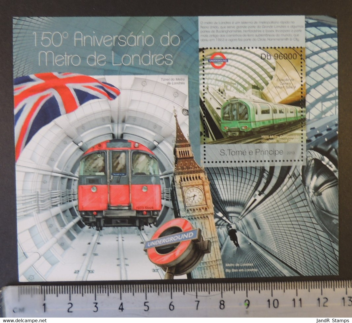 St Thomas 2013 London Metro Railways Transport S/sheet Mnh - Feuilles Complètes Et Multiples