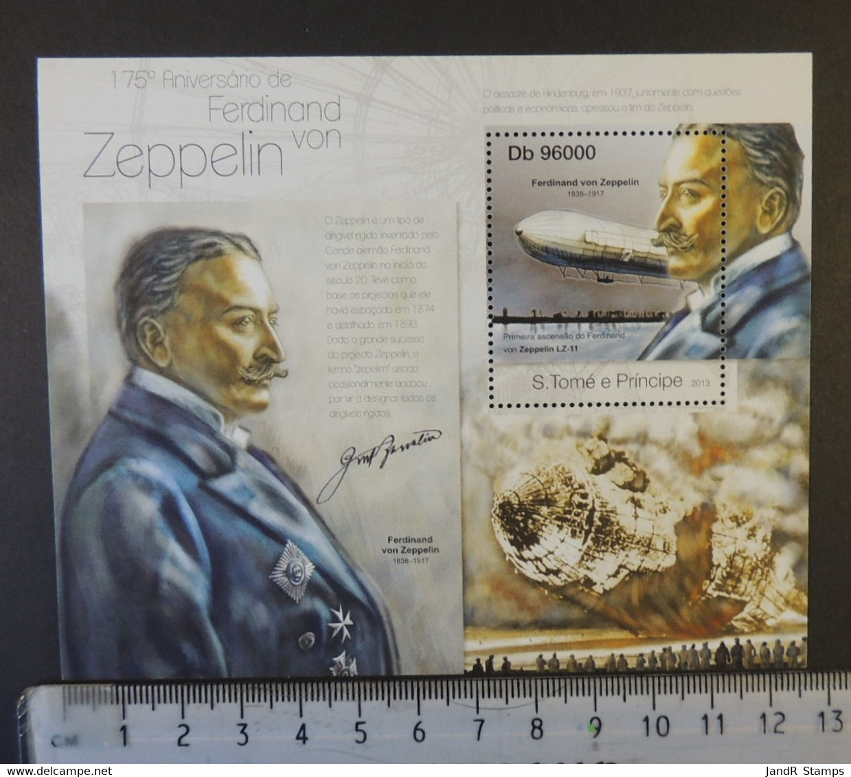 St Thomas 2013 Ferdinand Von Zeppelin Disasters Hindenburg Transport S/sheet Mnh - Hojas Completas