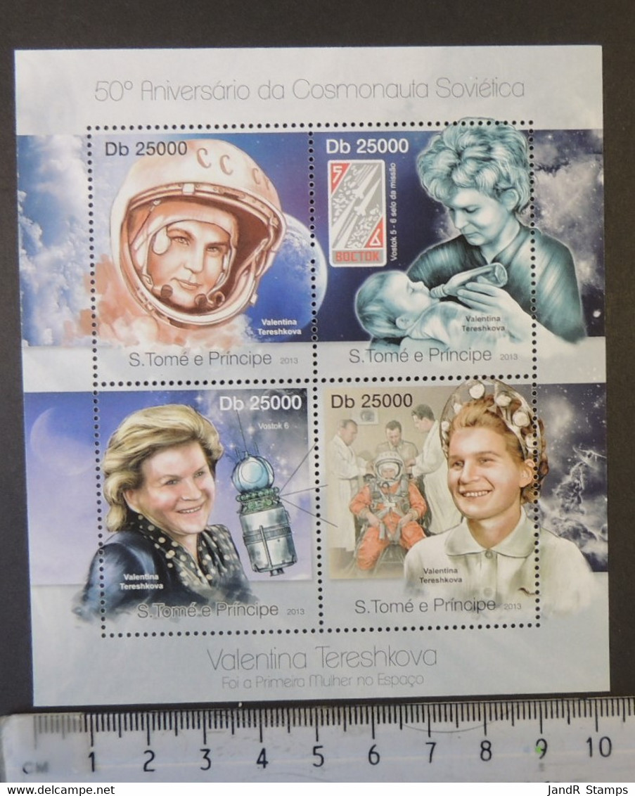 St Thomas 2013 Space Russia Valentina Tereshkova Children Women M/sheet Mnh - Full Sheets & Multiples