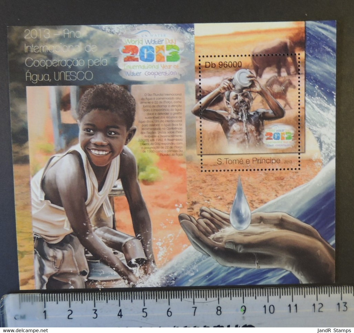 St Thomas 2013 Unesco World Water Day Children S/sheet Mnh - Feuilles Complètes Et Multiples