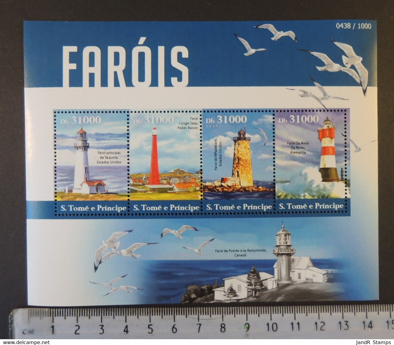 St Thomas 2015 Lighthouses M/sheet Mnh - Full Sheets & Multiples
