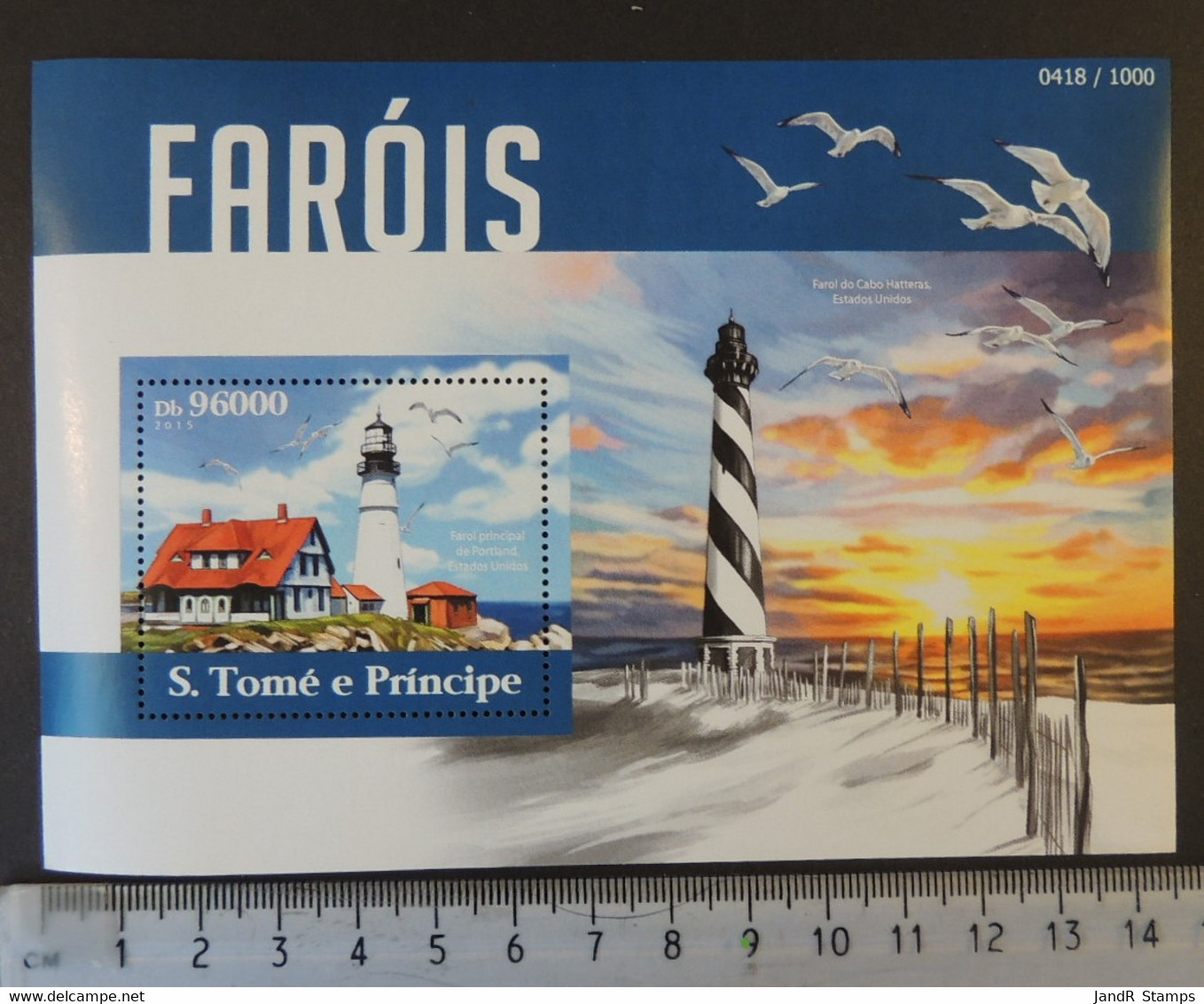 St Thomas 2015 Lighthouses Birds  Gulls S/sheet Mnh - Ganze Bögen