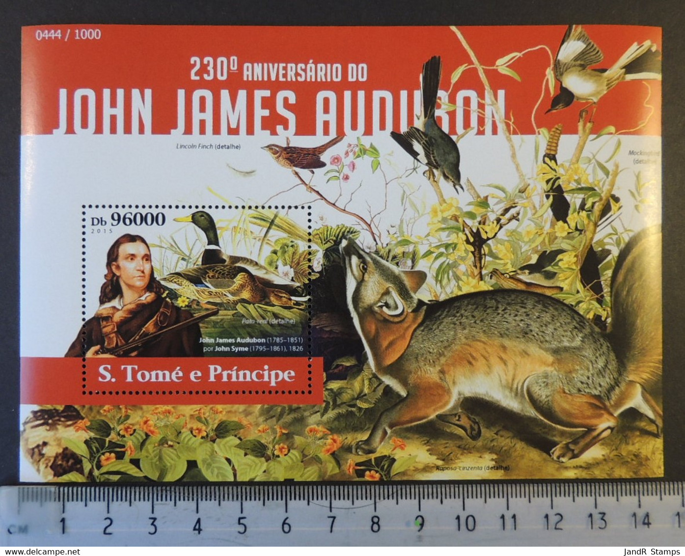 St Thomas 2015 John James Audubon Animals Birds Fauna S/sheet Mnh - Full Sheets & Multiples