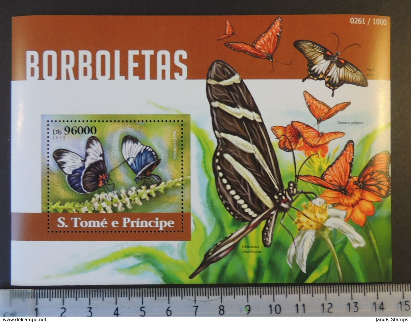 St Thomas 2015 Butterflies Insects Flowers S/sheet Mnh #2 - Feuilles Complètes Et Multiples