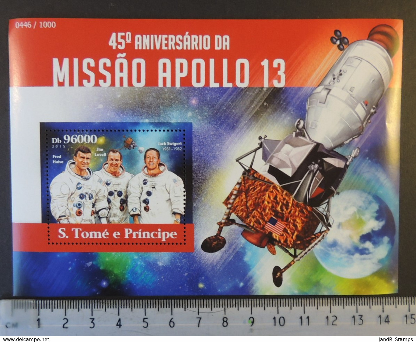 St Thomas 2015 Apollo 13 Mission Space Lovell Swigert Haise S/sheet Mnh - Feuilles Complètes Et Multiples