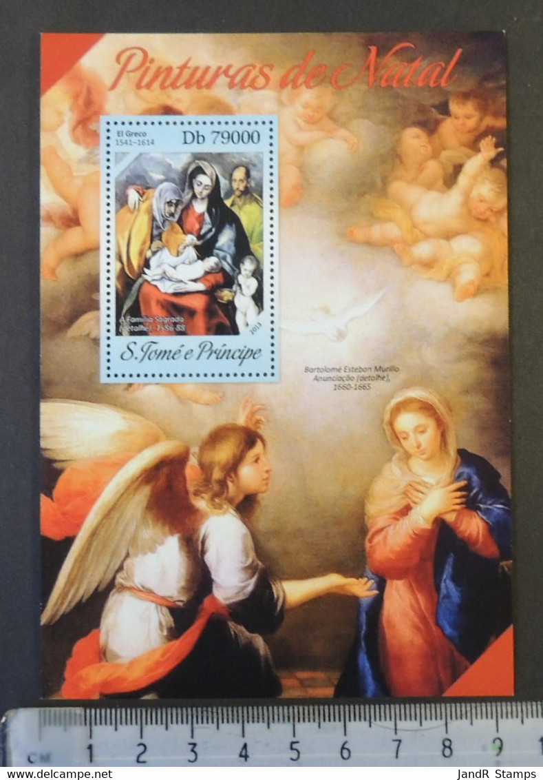 St Thomas 2013 Christmas Art Religion Nativity S/sheet Mnh - Ganze Bögen