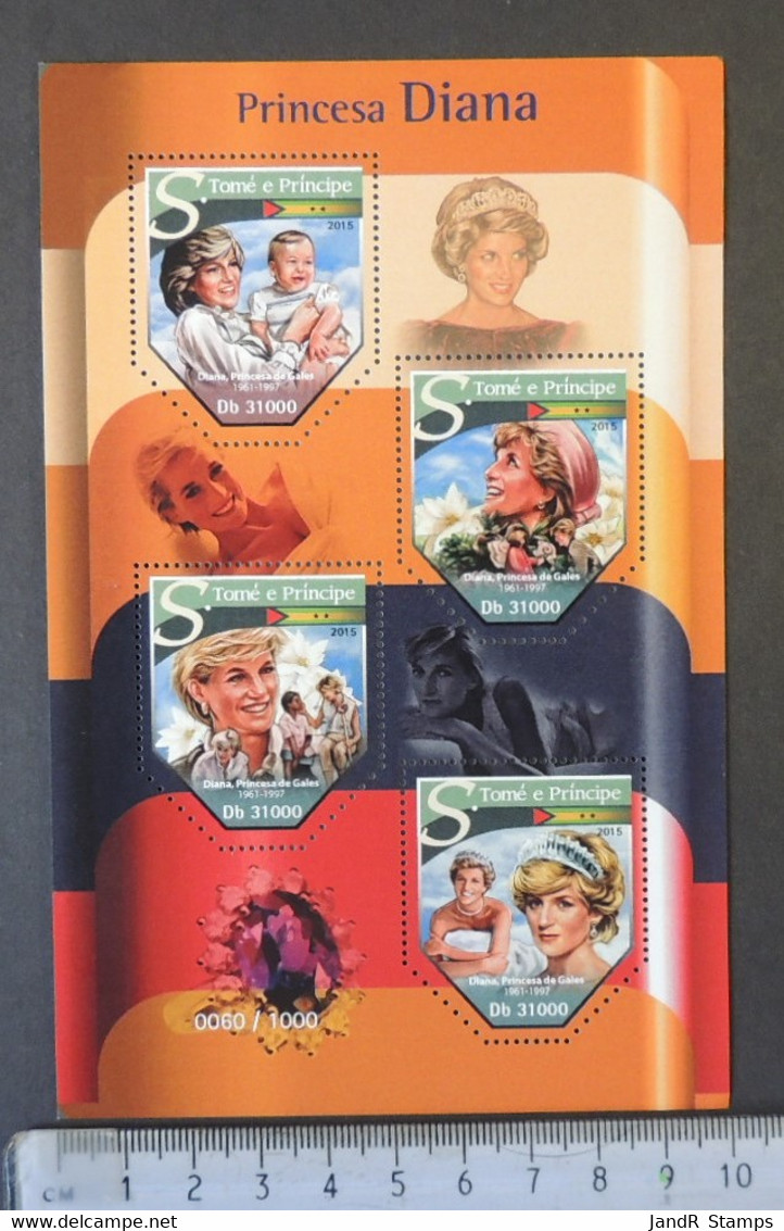 St Thomas 2015 Princess Diana Royalty Women William Children M/sheet Mnh - Full Sheets & Multiples