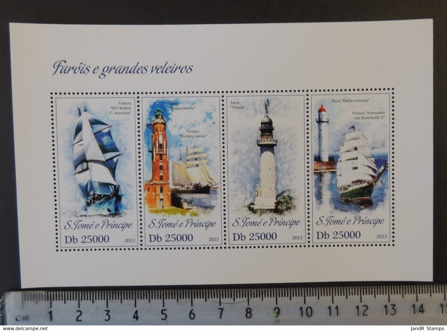 St Thomas 2013 Lighthouses Sailing Ships M/sheet Mnh - Feuilles Complètes Et Multiples