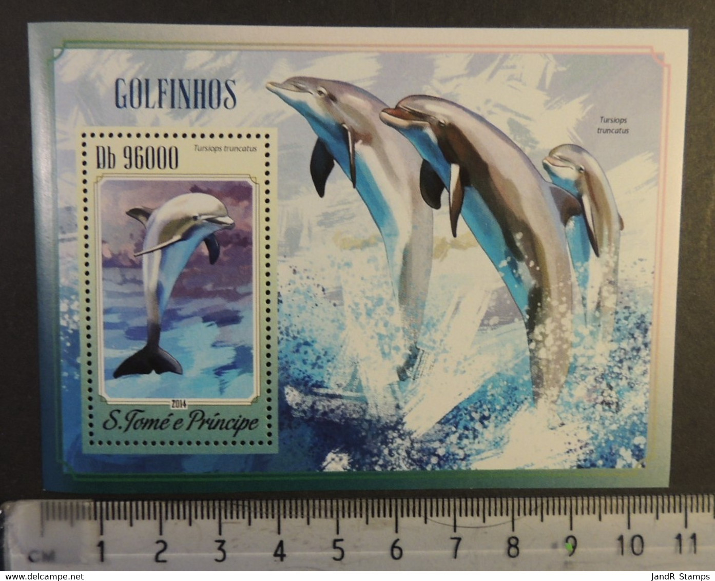 St Thomas 2014 Dolphins Marine Life S/sheet Mnh - Feuilles Complètes Et Multiples